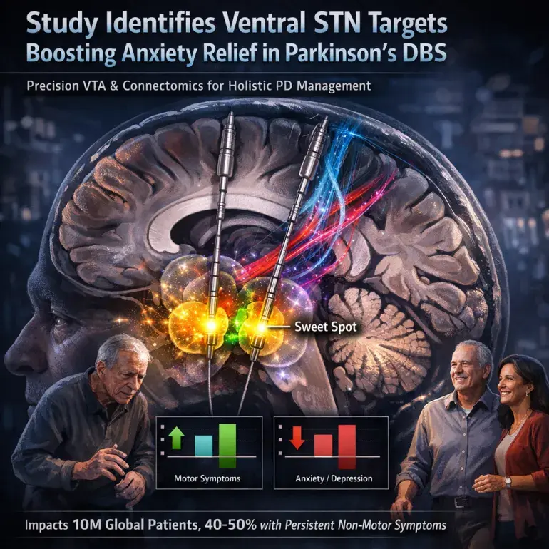 Study Identifies Ventral STN Targets Boosting Anxiety Relief in Parkinson's DBS