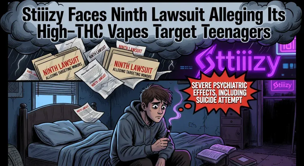 Stiiizy Faces Ninth Lawsuit Alleging Its High-THC Vapes Target Teenagers
