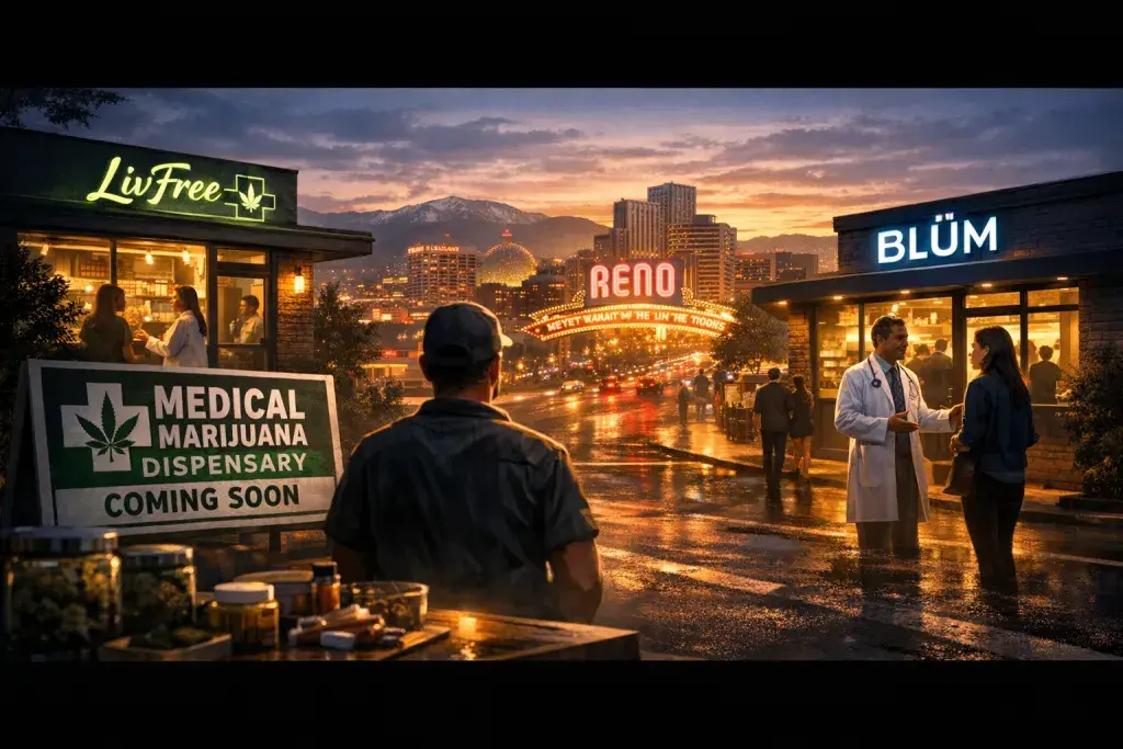 Three Medical Marijuana Dispensaries Set to Open in Reno's Core Within Six Months