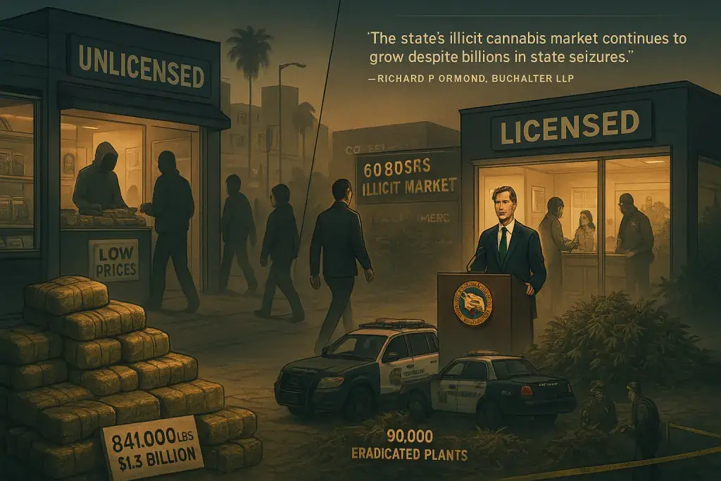 California's Illicit Cannabis Market Keeps Growing Despite Billions in State Seizures