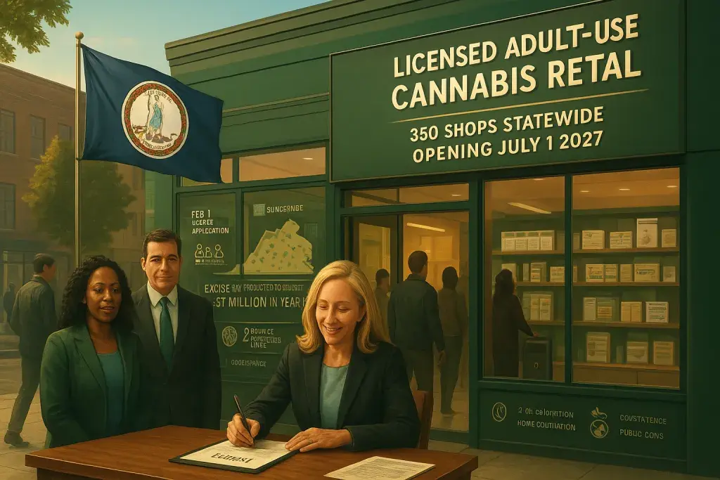 Virginia Opens a Regulated Cannabis Retail Market, Setting a July 2027 Launch